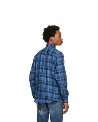 Naked and Famous Denim Blue Check Double Faced Shirt
