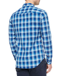 Burberry Brit Long Sleeve Check Sport Shirt Blue