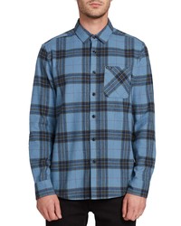 Volcom Caden Plaid Button Up Flannel Shirt