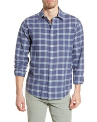 Faherty Cloud Summer Blend Check Button Up Shirt