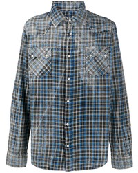 Family First Distressed Check Pattern Shirt