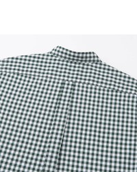 Uniqlo Extra Fine Cotton Broadcloth Checked Long Sleeve Shirt