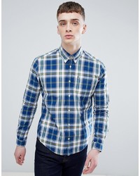 Barbour Jeff Slim Fit Check Shirt In Navy