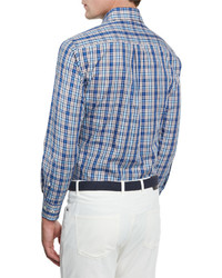 Peter Millar Mackinaw Tartan Long Sleeve Sport Shirt
