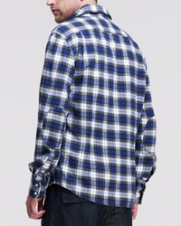 Michael Bastian Michl Bastian Plaid Flannel Long Sleeve Shirt Multi