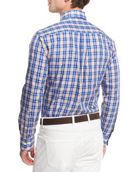 Peter Millar Prince Plaid Long Sleeve Sport Shirt
