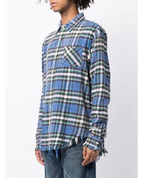 R13 Raw Edge Checked Shirt