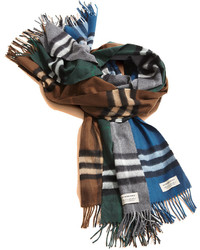 Burberry Cashmere Giant Icon Scarf Blue