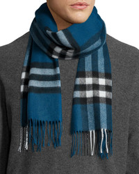 Burberry Cashmere Giant Icon Scarf Blue
