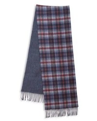Saks Fifth Avenue Collection Of Johnstons Plaid Merino Wool Cashmere Scarf