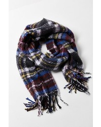 Urban Outfitters Fuzzy Plaid Scarf