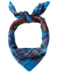 Saint Laurent Yves Vintage Tartan Print Scarf