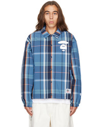 AAPE BY A BATHING APE Blue Check Jacket