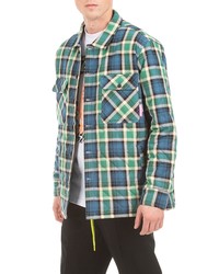 Gotcha Farmland Flannel Quilted Jacket In Bottle Green At Nordstrom