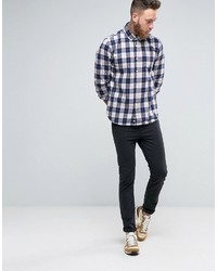Penfield Pearson Check Button Shirt In Regular Fit Brushed Cotton