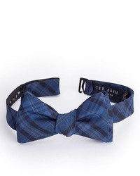 Ted Baker London Plaid Silk Wool Bow Tie
