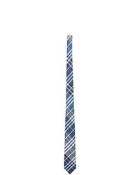 Burberry Blue Silk Check Classic Cut Tie