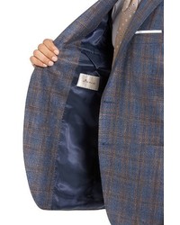 Peter Millar Classic Fit Plaid Wool Blend Sport Coat