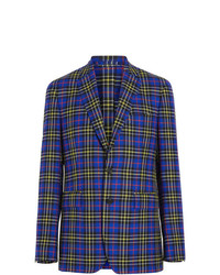 Burberry Classic Fit Tartan Wool Tailored Jacket