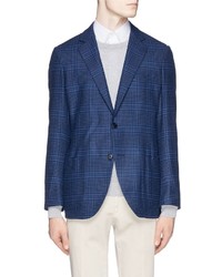 Blue Plaid Wool Jacket