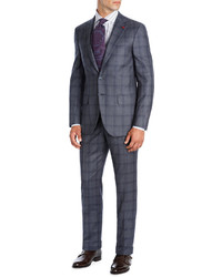 Isaia Shadow Plaid Super 130s Wool Two Piece Suit
