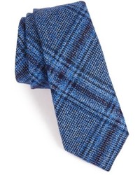 Blue Plaid Wool Tie
