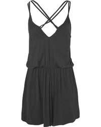 Boohoo Kimberley Cross Front Strappy Jersey Playsuit