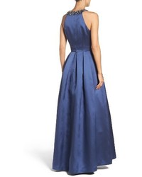Eliza J Beaded Pleated Gown