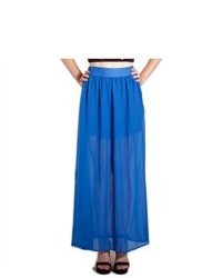 Soho Girl Daydream Chiffon Maxi Skirt Blue