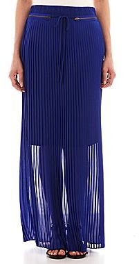 tall pleated maxi skirt