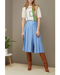 Victoria Beckham Pleated Midi Skirt