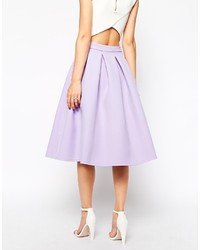 Asos Premium Prom Midi Skirt In Bonded Crepe