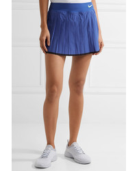 Nike Victory Pleated Dri Fit Stretch Tennis Skirt Blue