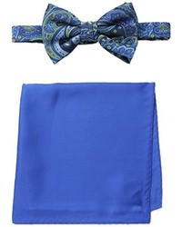 Steve Harvey Paisley Woven Bowtie And Solid Pocket Square