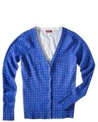 Merry Link Co., Ltd. Merona Ultimate V Neck Cardigan Sweater Blue Dot Xs