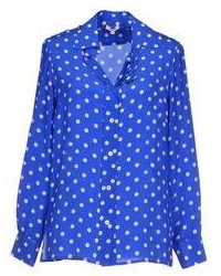 Blue Polka Dot Dress Shirt
