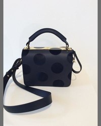 Blue Polka Dot Leather Bag