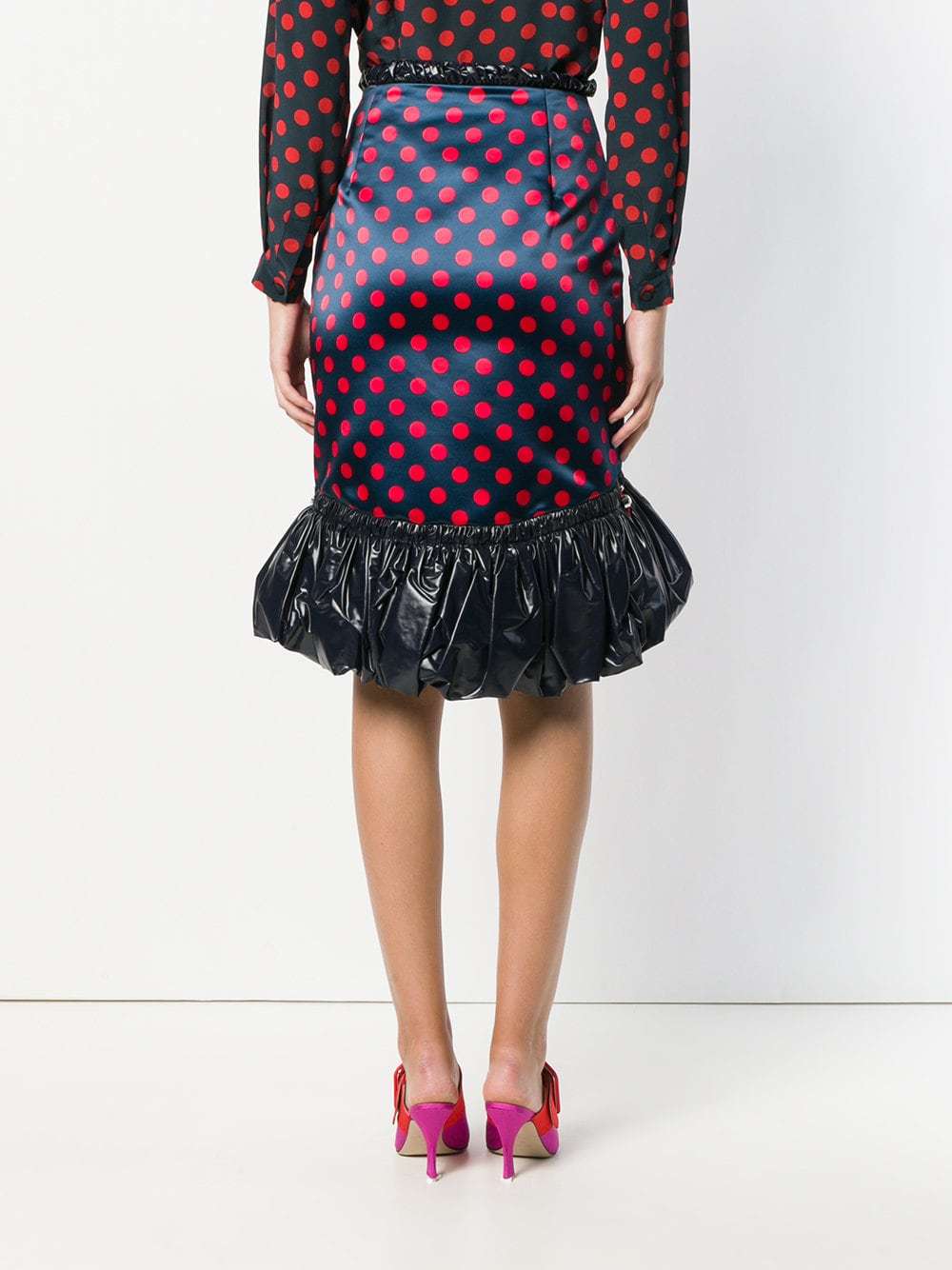 Mary Katrantzou Polka Dot Midi Skirt With Puffed Hem, $291 | farfetch ...