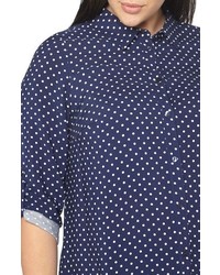 Evans Plus Size Polka Dot Shirt