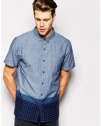 Another Influence Short Sleeve Shirt In Polka Dot Fade