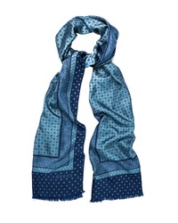 Gucci Caligula Wool & Silk Scarf in Blue for Men
