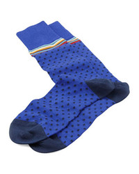 Paul Smith Polka Dot Multi Stripe Socks Blue