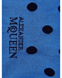 Alexander McQueen Polka Dot Print Cotton Blend Socks