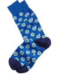 Paul Smith Tricolor Polka Dot Socks Blue