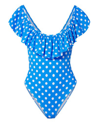 Blue Polka Dot Swimsuit