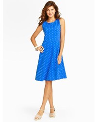 Blue Polka Dot Swing Dress