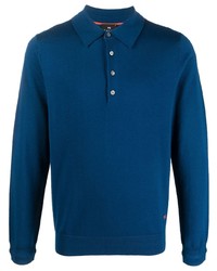 PS Paul Smith Button Front Long Sleeved Polo Shirt