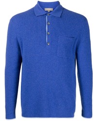 N.Peal Long Sleeve Cashmere Polo Shirt