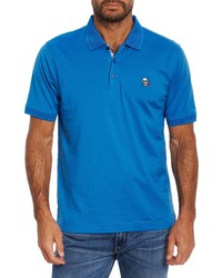 Robert Graham Archie Short Sleeve Polo In Blue At Nordstrom