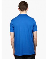 Sunspel Blue Jersey Polo Shirt